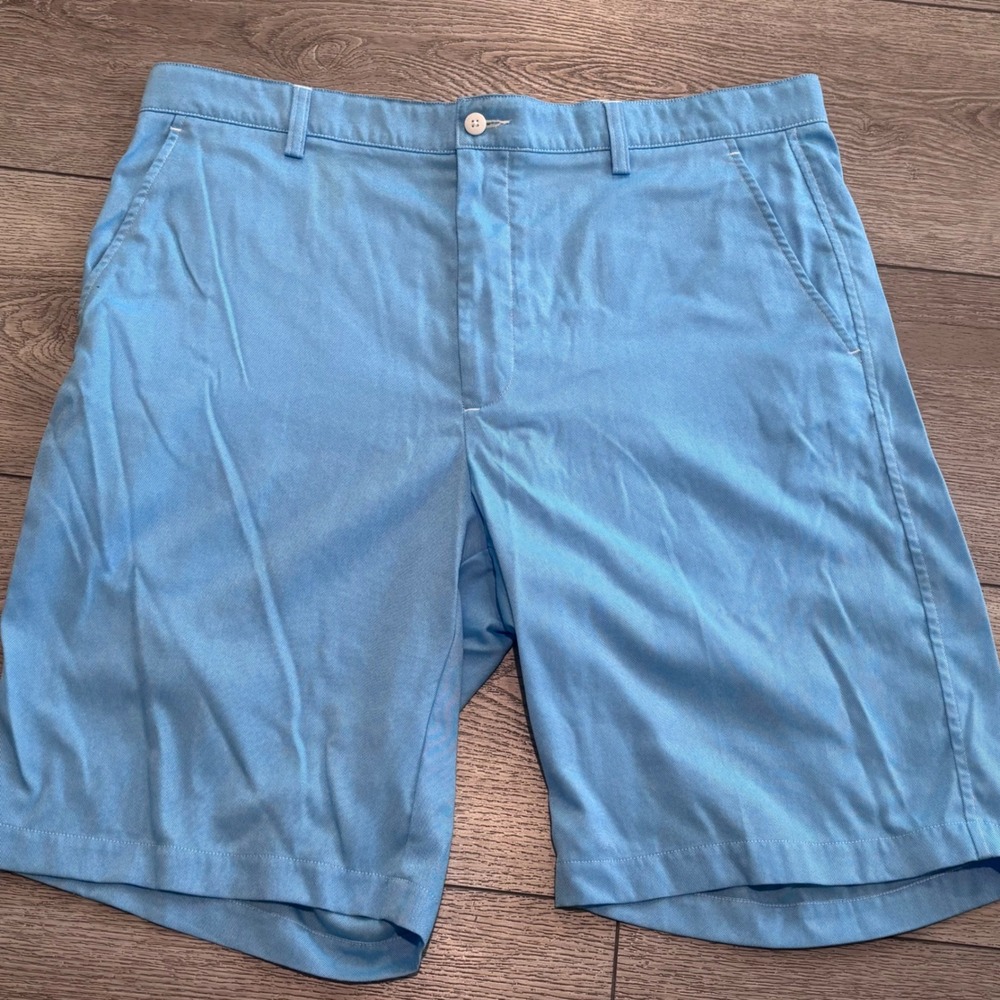 FootJoy Golf Shorts Mens 38 Blue Performance Athletic Flat Front Casual Preppy